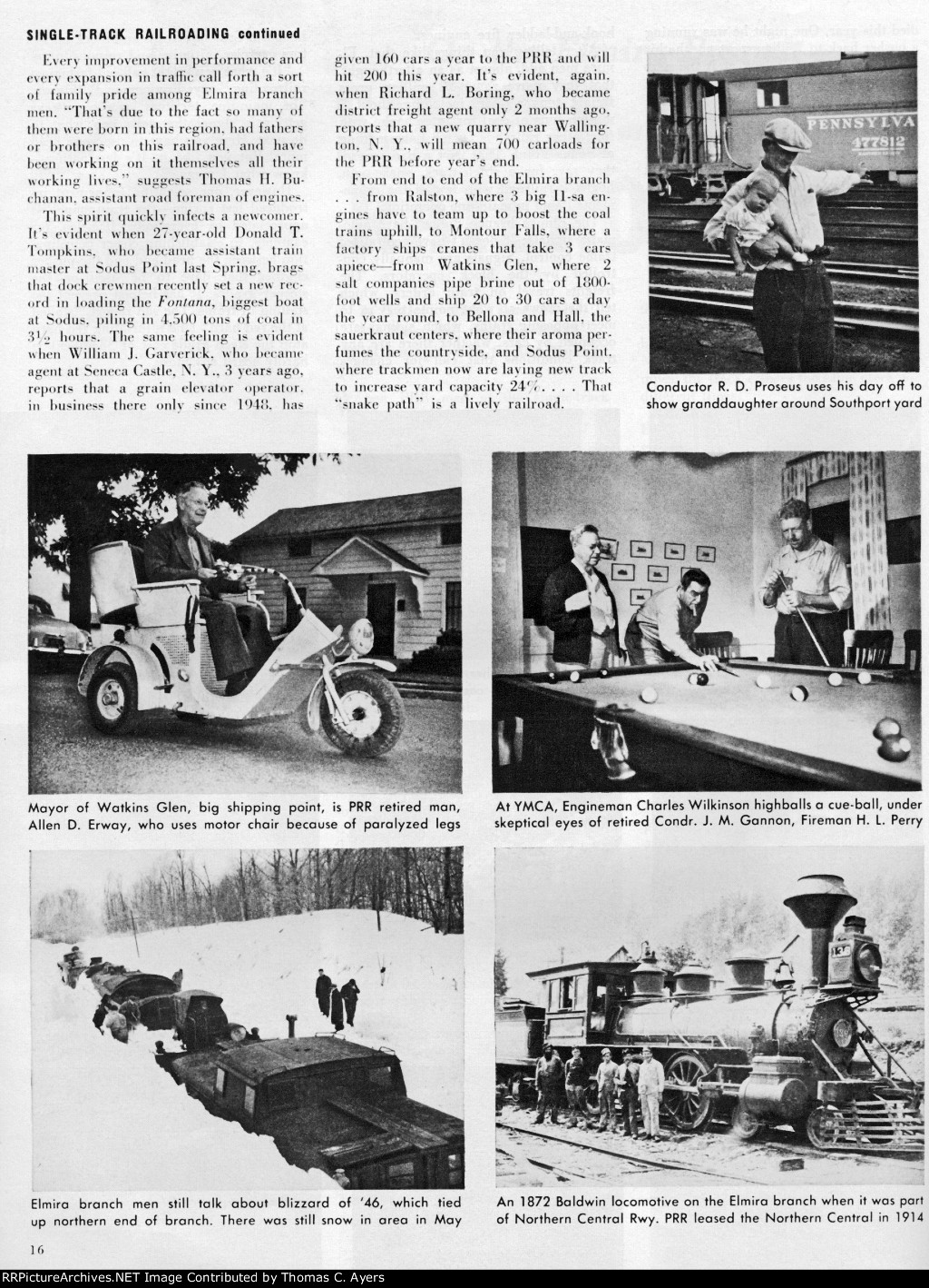 "On The Elmira Branch," Page 16, 1953